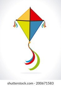 Kite design over white background, vector illustration
