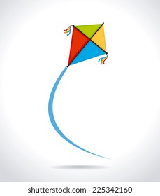 Kite design over white background, vector illustration