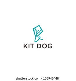 Kite Dog Logo Design Template 