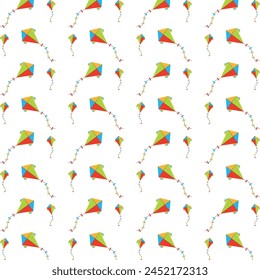 Kite famous trendy multicolor repeating pattern vector illustration design