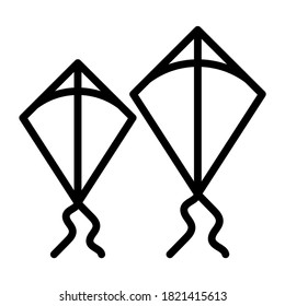 Kite festival icon style, leisure activity