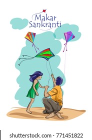 kite festival vector illustration