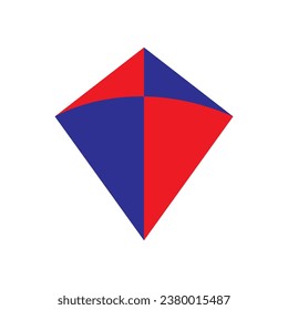 Kite flat clipart vector illustration icon