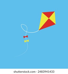 kite flat clipart vector illustration