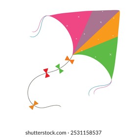 kite flat clipart vector illustration. Kite vector illustration. Flat kite icon. Wind. Freedom concept.