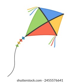 kite flat design isolated cartoon