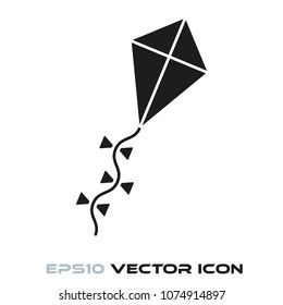 Kite flat glyph icon vector