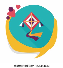 kite flat icon with long shadow,eps10