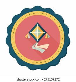 kite flat icon with long shadow,eps10