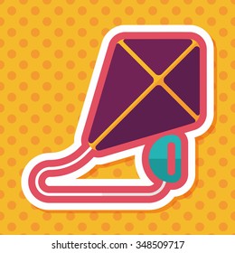 kite flat icon with long shadow,eps10