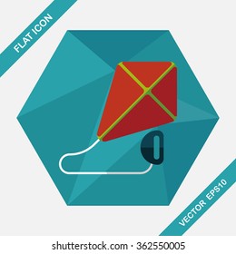 kite flat icon with long shadow,eps10
