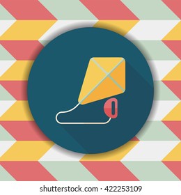 kite flat icon with long shadow,eps10