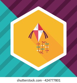 kite flat icon with long shadow,eps10