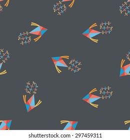 kite flat icon,eps10 seamless pattern background