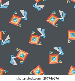 kite flat icon,eps10 seamless pattern background