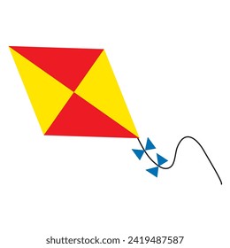 Kite Flat Vector Icon Illustration