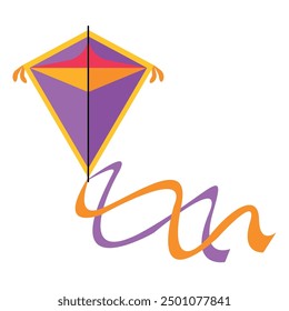 kite fly isolated icon design