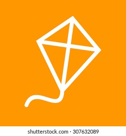 Kite, fly, sport icon vector image. Can also be used for summer, recreation and fun. Suitable for use on mobile apps, web apps and print media.