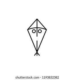 kite flying icon. Element of Pakistan culture for mobile concept and web apps illustration. Thin line icon for website design and development, app development