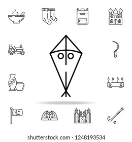 kite flying icon. pakistan culture and landmarks icons universal set for web and mobile