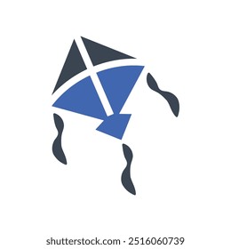 Kite flying icon, Vector Graphics