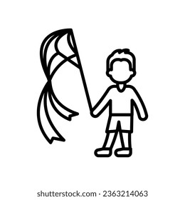 Kite Flying icon in vector. Illustration