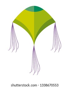 kite flying isolated icon
