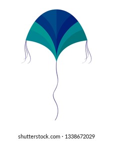 kite flying isolated icon