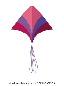 kite flying isolated icon