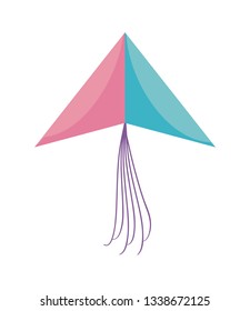 kite flying isolated icon