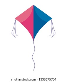 kite flying isolated icon