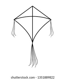 kite flying isolated icon
