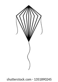 kite flying isolated icon