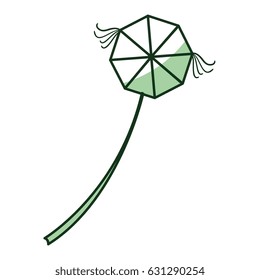 kite flying isolated icon
