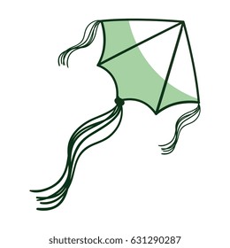 kite flying isolated icon