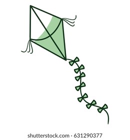 kite flying isolated icon