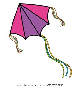 kite flying isolated icon