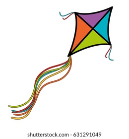 kite flying isolated icon