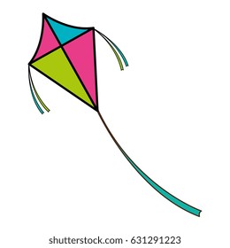 kite flying isolated icon