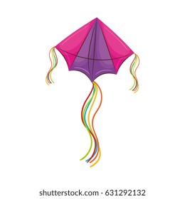 kite flying isolated icon