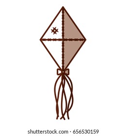 kite flying isolated icon