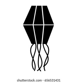 kite flying isolated icon