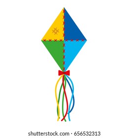 kite flying isolated icon