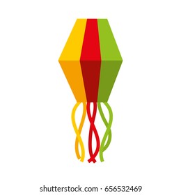 kite flying isolated icon