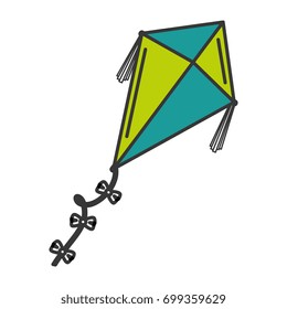 kite flying isolated icon