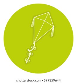 kite flying isolated icon