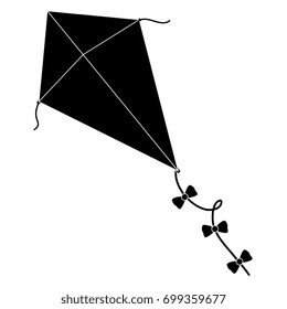 kite flying isolated icon