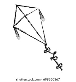 kite flying isolated icon