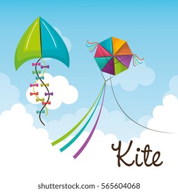 kite flying in the sky