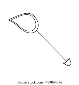 Kite flying in the wind icon, outline style